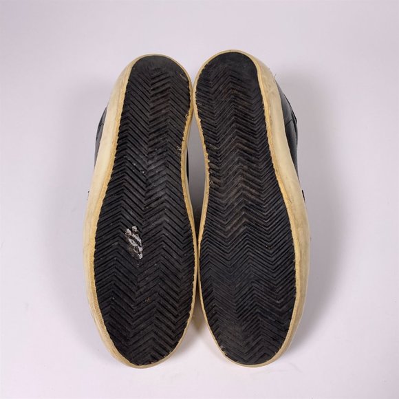 GOLDEN GOOSE Black Leather Super-Star Sneakers - Picture 5 of 7